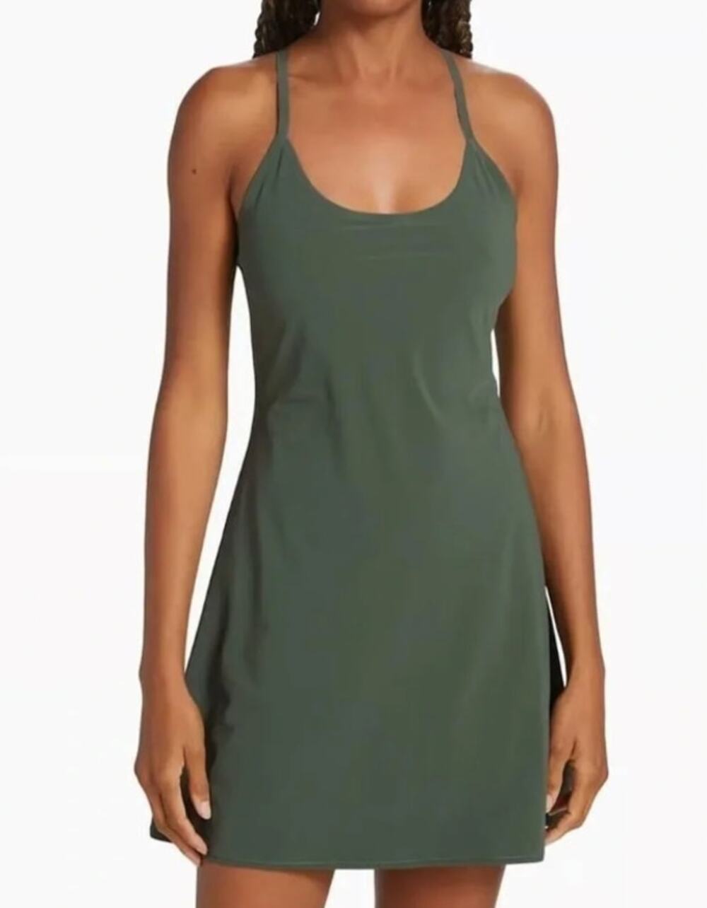 Outdoor Voices The Exercise Dress Green Built In Shorts Tennis Pickleball XL